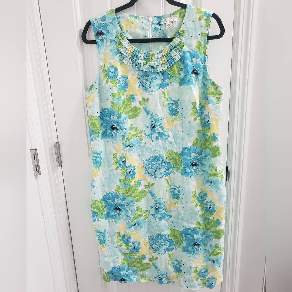 Kim Roger's 100% linen dress sz 14